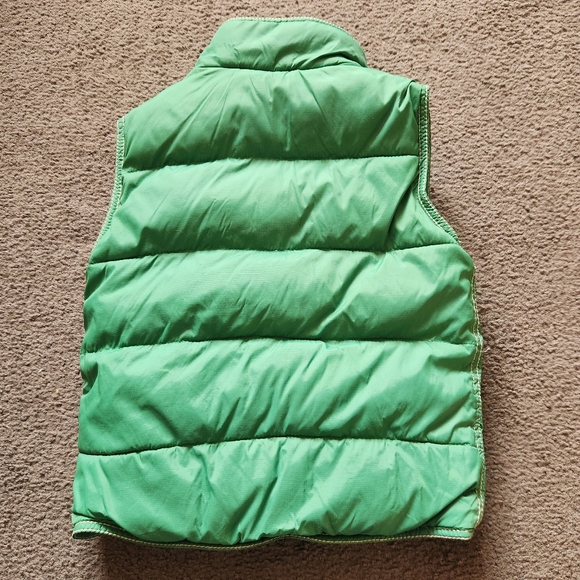 MINI BODEN Kids Puffer Jacket Size 5 Green Quilted Flannel Lined Full Zip Winter - Picture 3 of 11